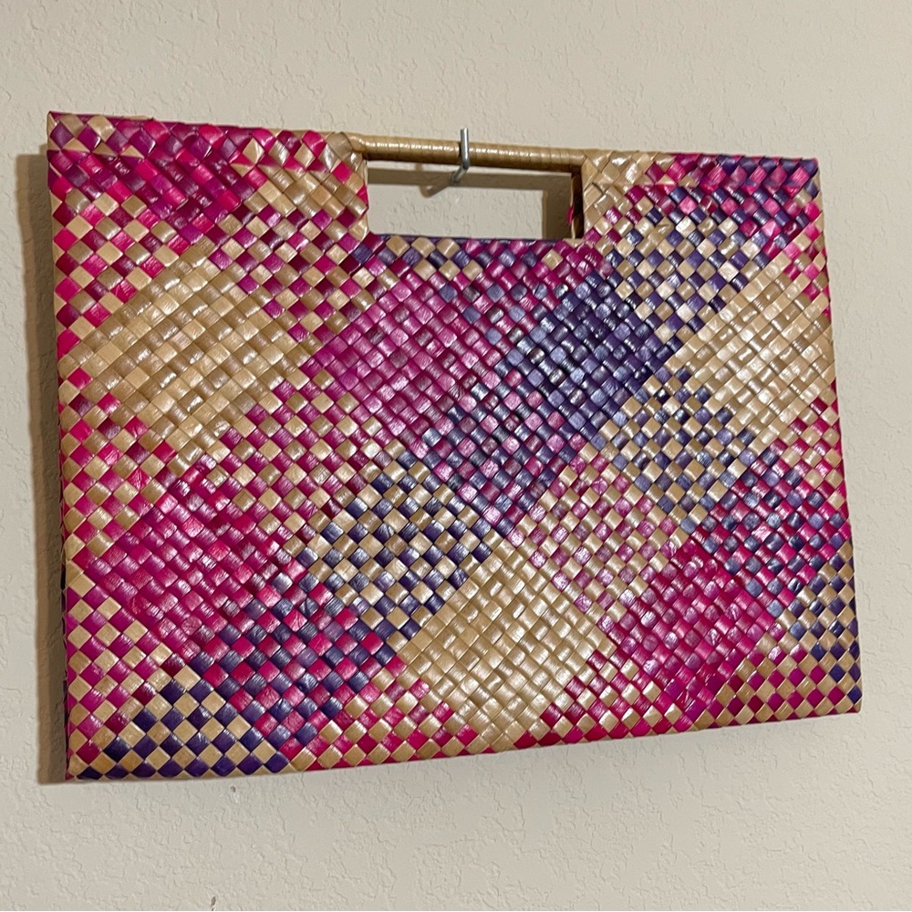 Straw Envelope Purse Vintage